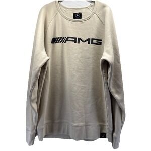 Sportiqe‎ Men's Sweatshirt Size 2X Mercedes AMG Sport Ivory Black Long Sleeves